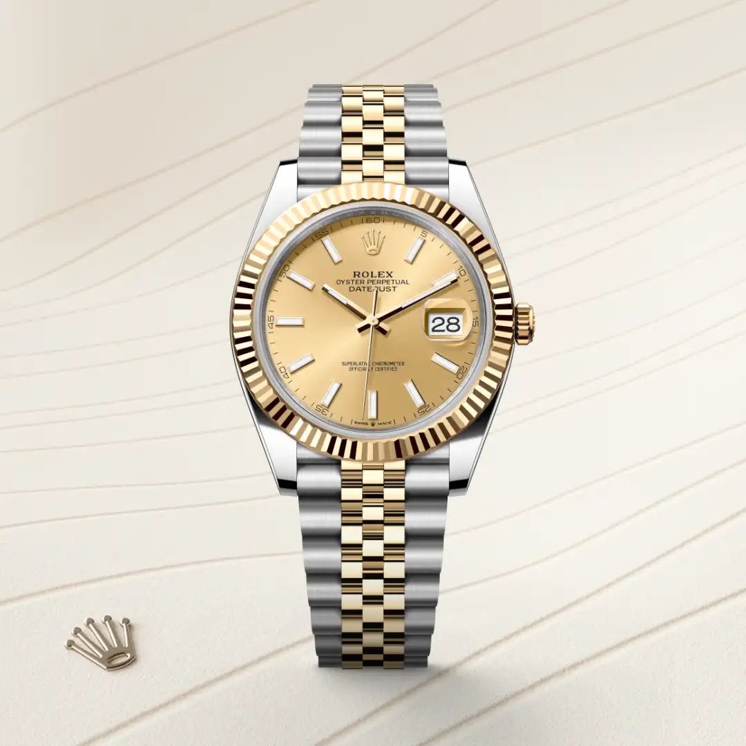 Rolex datejust in Rolesor giallo (combinazione di acciaio Oystersteel e oro giallo), M126333-0010 Abate 1920