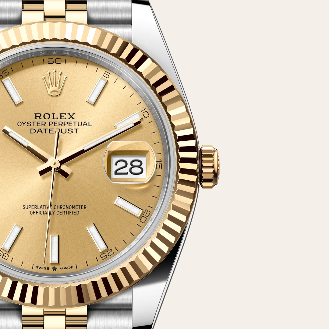 Rolex datejust in Rolesor giallo (combinazione di acciaio Oystersteel e oro giallo), M126333-0010 Abate 1920
